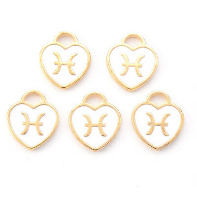 Light Gold Plated Alloy Enamel Pendants