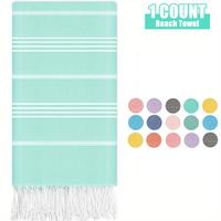 Oversized Turkish Linen Beach Towel, Beach Blanket, Mat, 72\