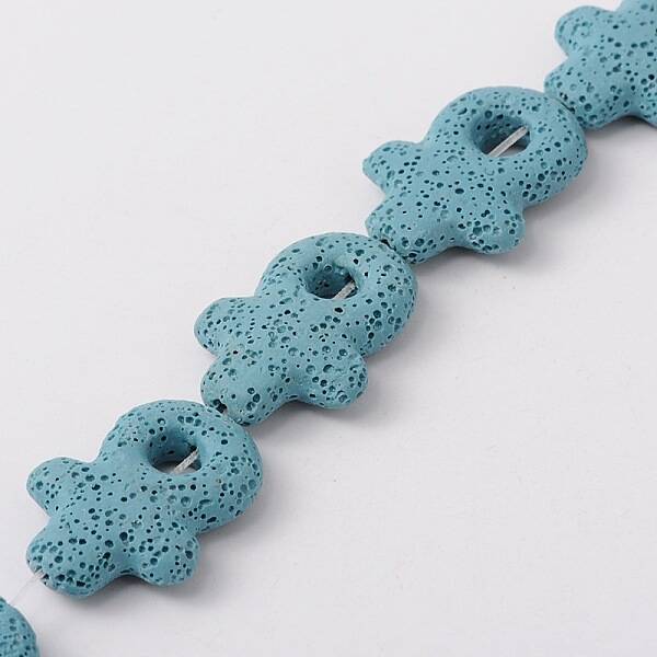 Synthetic Lava Rock Bead Strands