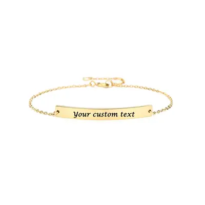 10K Gold Personalized Classic Name Identification Bracelet