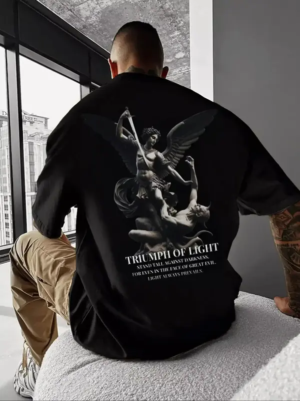 St. Michael Defeats The Devil-Men's T-shirt