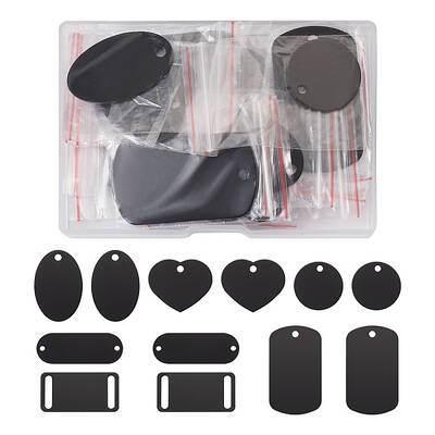 30Pcs 6 Style Aluminum Pendants