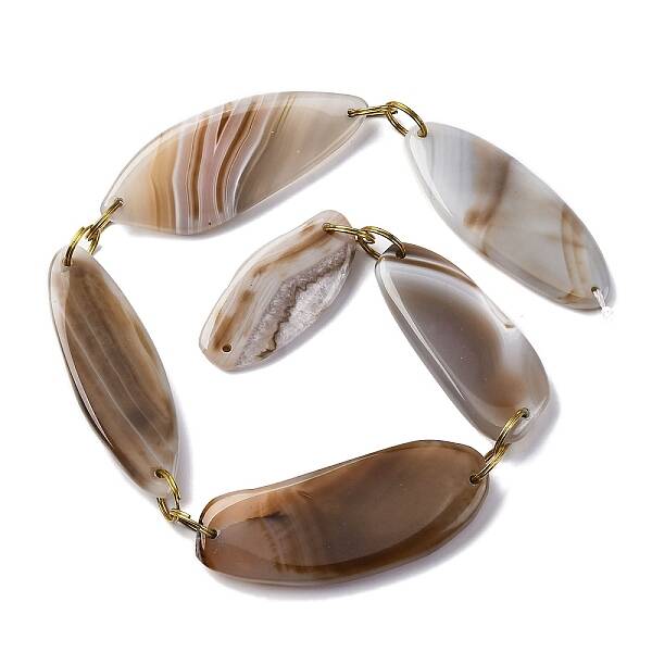 Natural Gray Agate Beads Strands