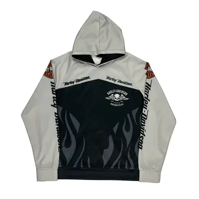 Harley Davidson Graphic Hoodie - 2XL Black Polyester