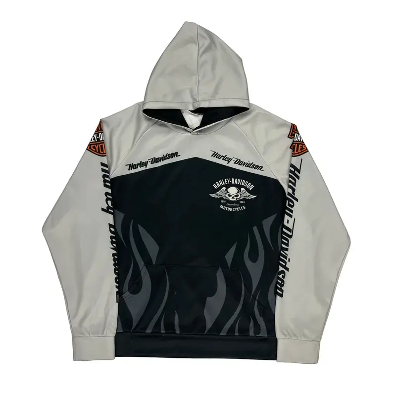 Harley Davidson Graphic Hoodie - 2XL Black Polyester