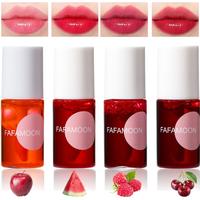 4PCS Lip Tint Stain Set, Mini Moisturizing Water Lipstick, Vivid Color Korean Lip Gloss, Long-Lasting Non-Stick Cup Multi-Use...