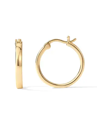 PAVOI 14K Gold Plated 925 Sterling Silver Post Lightweight Hoops | 20mm - 30mm Earring | Gold Hoop Earrings for Women