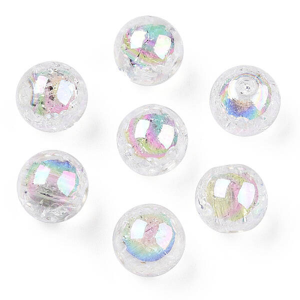 Transparent Crackle Acrylic Beads