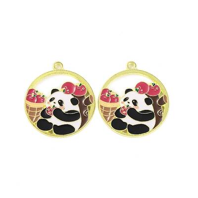 Golden Plated Alloy Enamel Pendants
