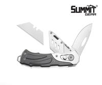Stainless Steel Utility Knife with Belt Clip, Locking Feature, Model for Versatile Use, 17 Centimeters, Made in China