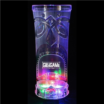50 Promotional 15 oz 3-Light Tiki Cup - LED Base & USA Made