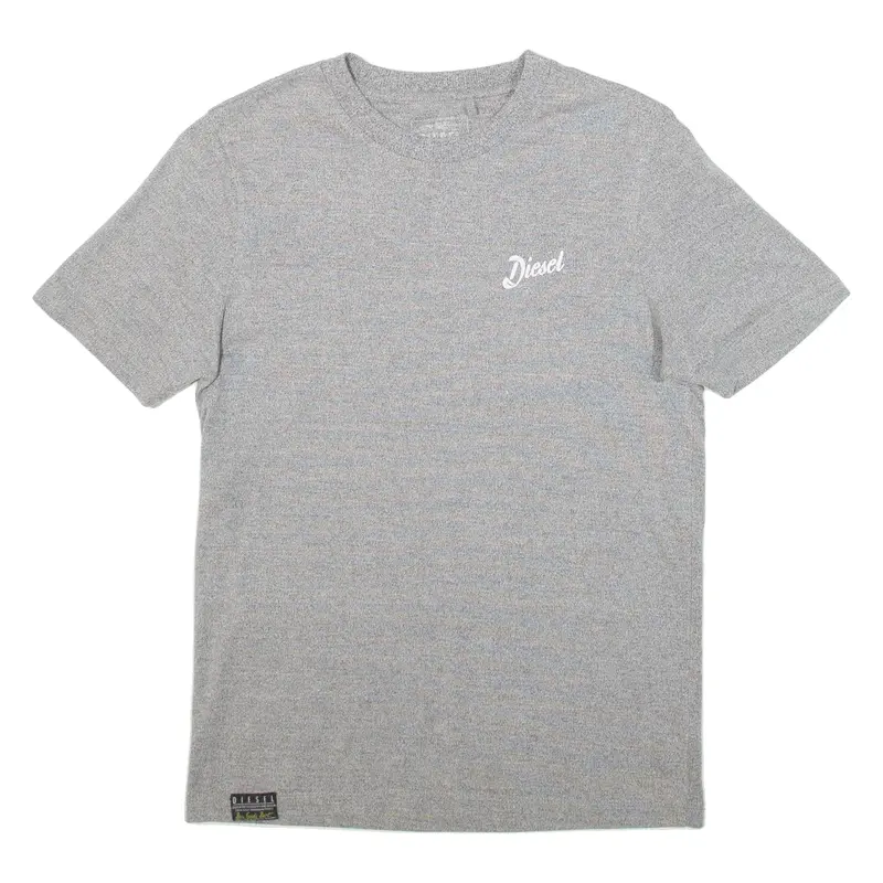DIESEL Mens T-Shirt Grey Crew Neck S