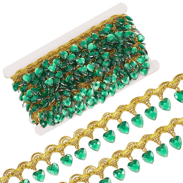 Polyester Lace Ribbon with Plastic Charms Tassel