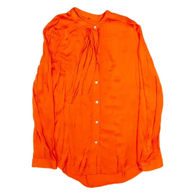 Womens Blouse Orange Long Sleeve S
