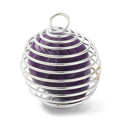 Natural Amethyst Lantern Pendants