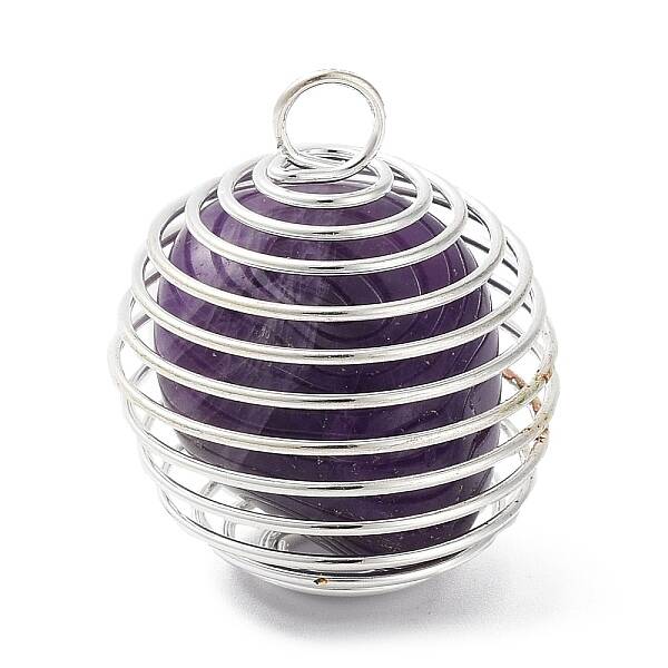 Natural Amethyst Lantern Pendants