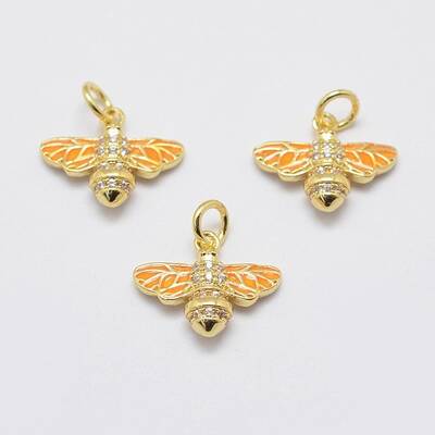 Brass Micro Pave Cubic Zirconia Pendants