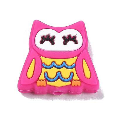 Owl Food Grade Eco-Friendly Silicone Focal Beads