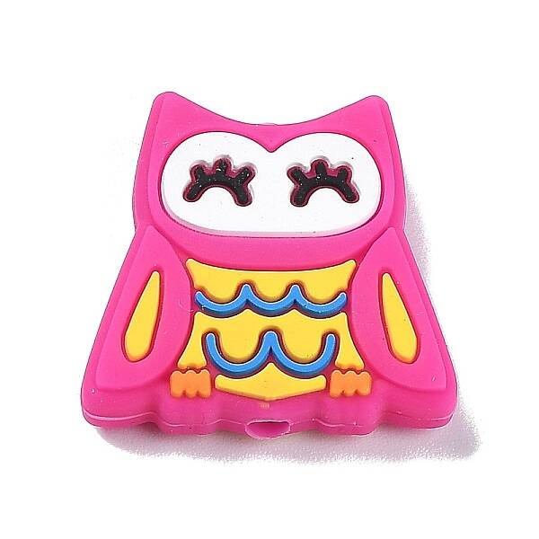 Owl Food Grade Eco-Friendly Silicone Focal Beads