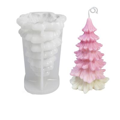 3D Christmas Tree DIY Candle Silicone Molds