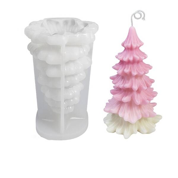 3D Christmas Tree DIY Candle Silicone Molds