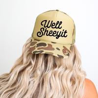 Well Sheeyit Camo Snapback Trucker Hat, Funny Country Girl Hat, Camo Cap for Women, Sassy Graphic Hats, Outdoorsy Gift, South...