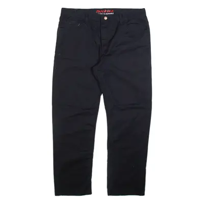 DICKIES Mens Trousers Black Regular Straight W36 L30
