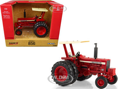 Farmall 856 Tractor with Canopy Red with Dual Wheels \