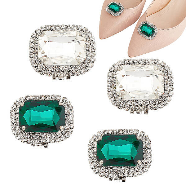 4Pcs 2 Colors Iron Shoe Buckle Clips