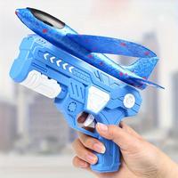 Airplane Shooter Toy, 1 Count Bubble Plane Launcher with 1 Count Random Color Aircraft, Outdoor Shooting Jet Toy for Kids, Ch...