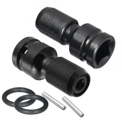 2PCS 1/2 inch Square Drive to 1/4 inch Hex Female Socket Adapter Converter Chuck Adaptor Drill Quick Release