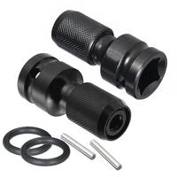 2PCS 1/2 inch Square Drive to 1/4 inch Hex Female Socket Adapter Converter Chuck Adaptor Drill Quick Release