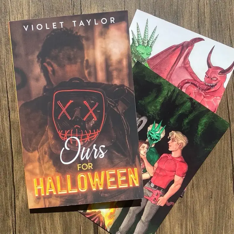 Ours for Halloween by Violet Taylor (Bundle SFW/NSFW prints MMFM Masked Man Monster Romance Novella Signed Paper Back)