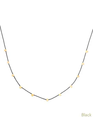 Hilo Necklace | Metal Color: Gold | Color: Black