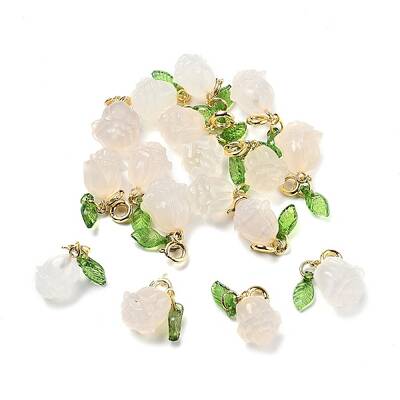 Natural Agate Rose Pendant Decorations