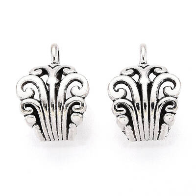 Flower Tibetan Style Alloy Tube Bails