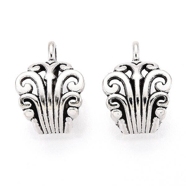 Flower Tibetan Style Alloy Tube Bails