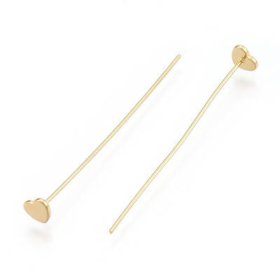 Brass Heart Head Pins