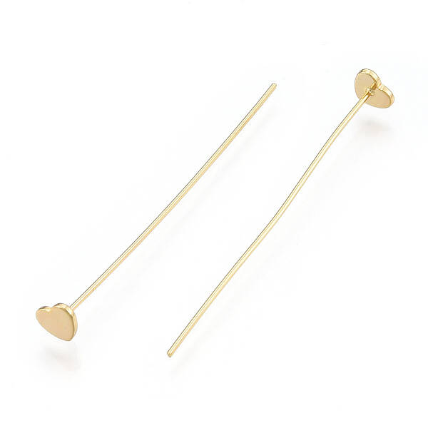 Brass Heart Head Pins