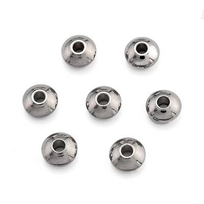 Tarnish Resistant Flat Round 304 Stainless Steel Spacer Beads