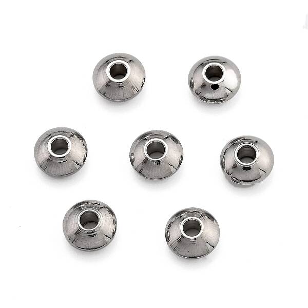 Tarnish Resistant Flat Round 304 Stainless Steel Spacer Beads