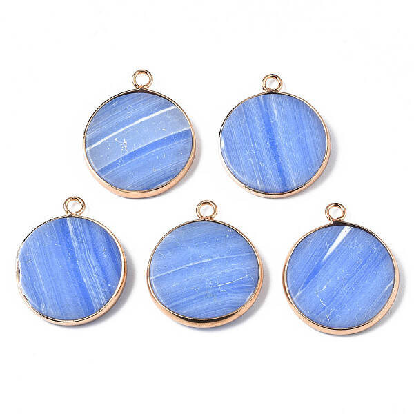 Synthetic Sodalite Pendants