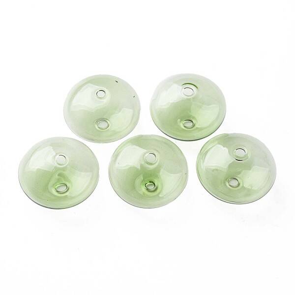 Transparent Handmade Blown Glass Globe Beads