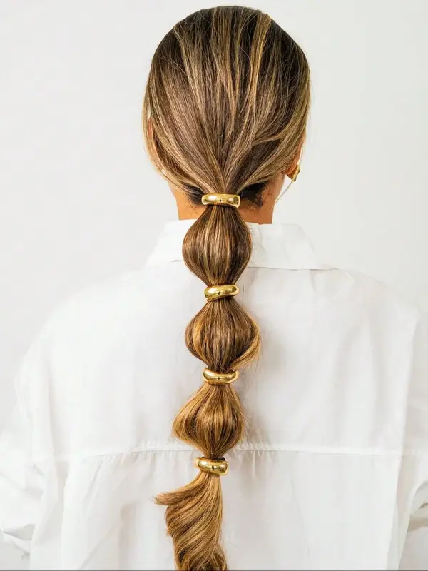 Women's Elegant Metal Hair Tie, 1 Count Minimalist Headwear Suitable for Thick Hair, Fashion Hair Accessories for Party, Dail...