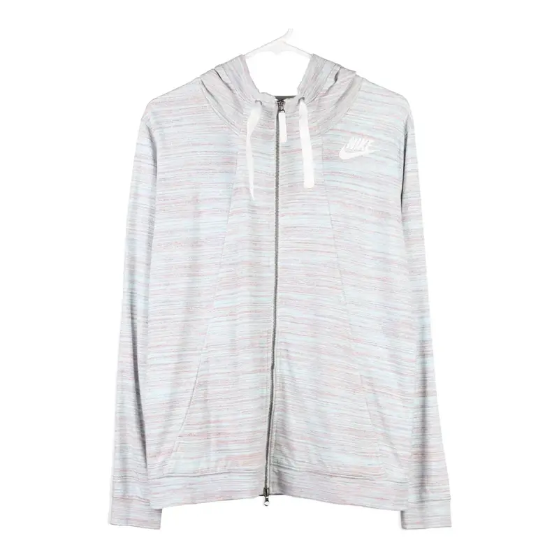 Nike Hoodie - Large Grey Cotton