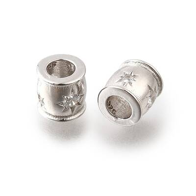 925 Sterling Silver Micro Pave Clear Cubic Zirconia Beads