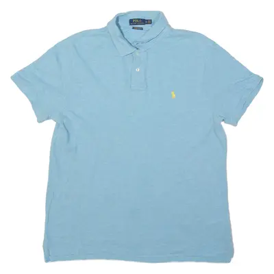 POLO RALPH LAUREN Slim Fit Mens Polo Shirt Blue XL