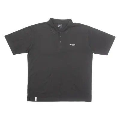UMBRO Mens Polo Shirt Black XL