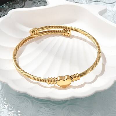 304 Stainless Steel Torque Bangles for Women