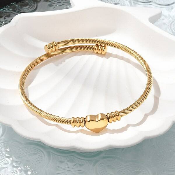 304 Stainless Steel Torque Bangles for Women